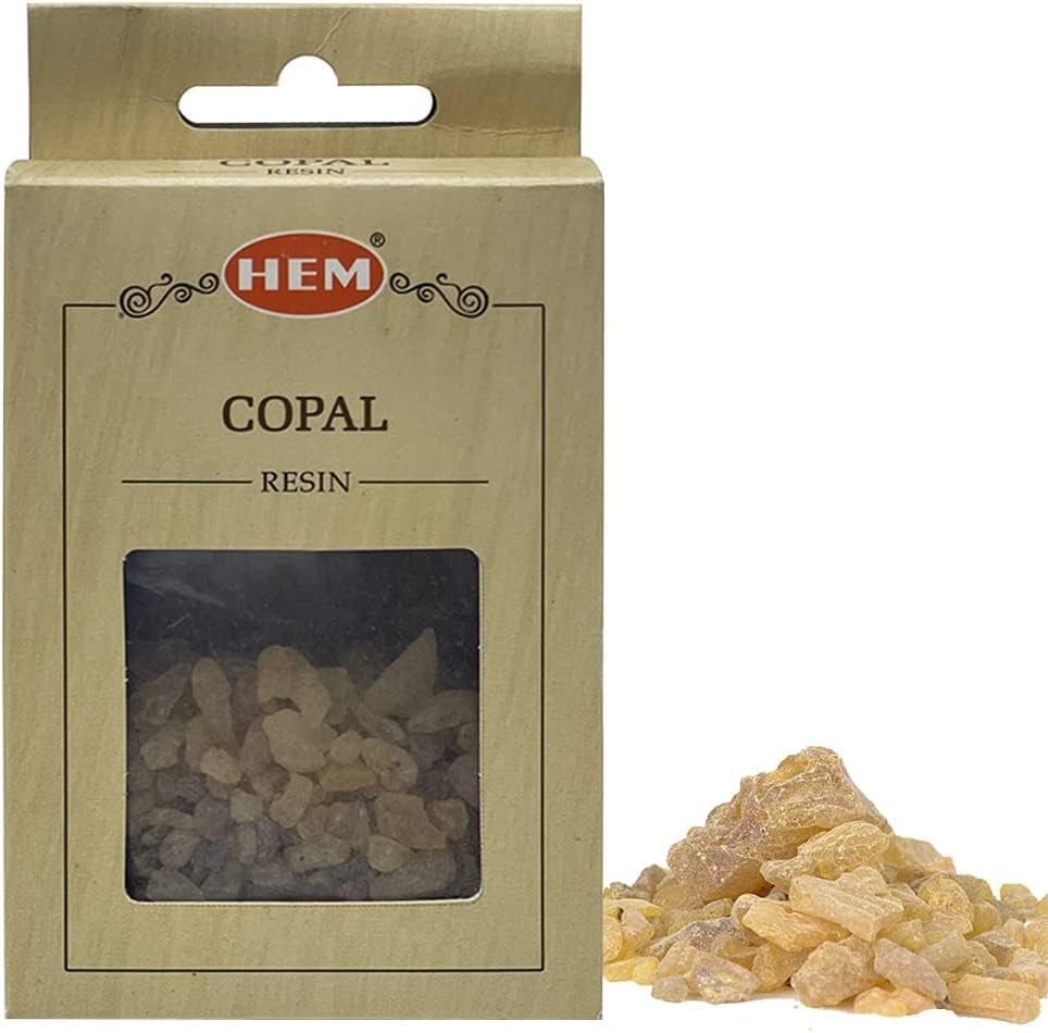 Hem Copal Incense Resin Natural Tree Sap Gum for Spiritual Rituals and Smudging - 30g Pack