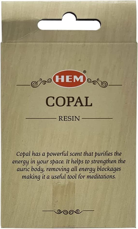 Hem Copal Incense Resin Natural Tree Sap Gum for Spiritual Rituals and Smudging - 30g Pack