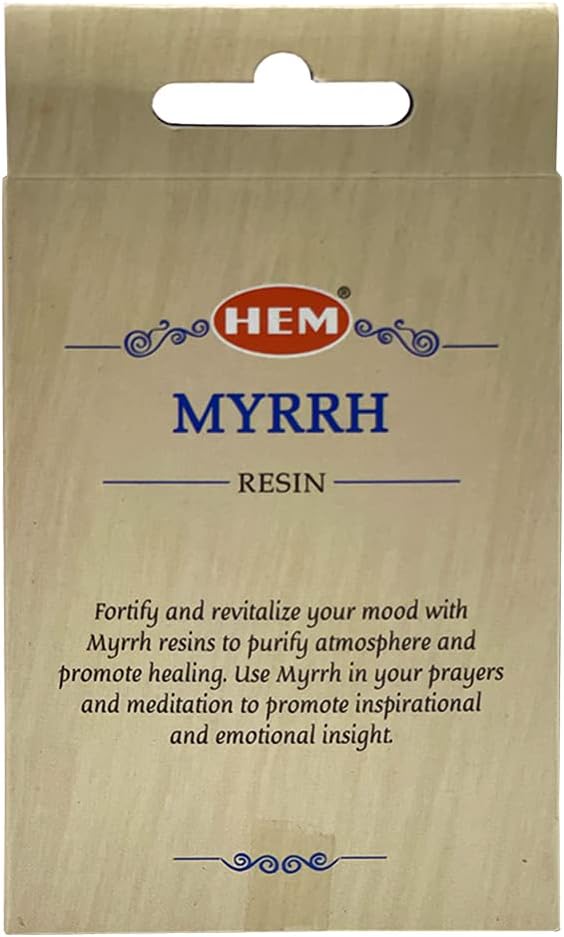 Hem Myrrh Incense Resin Natural Tree Sap Gum for Spiritual Rituals and Smudging - 30g Pack