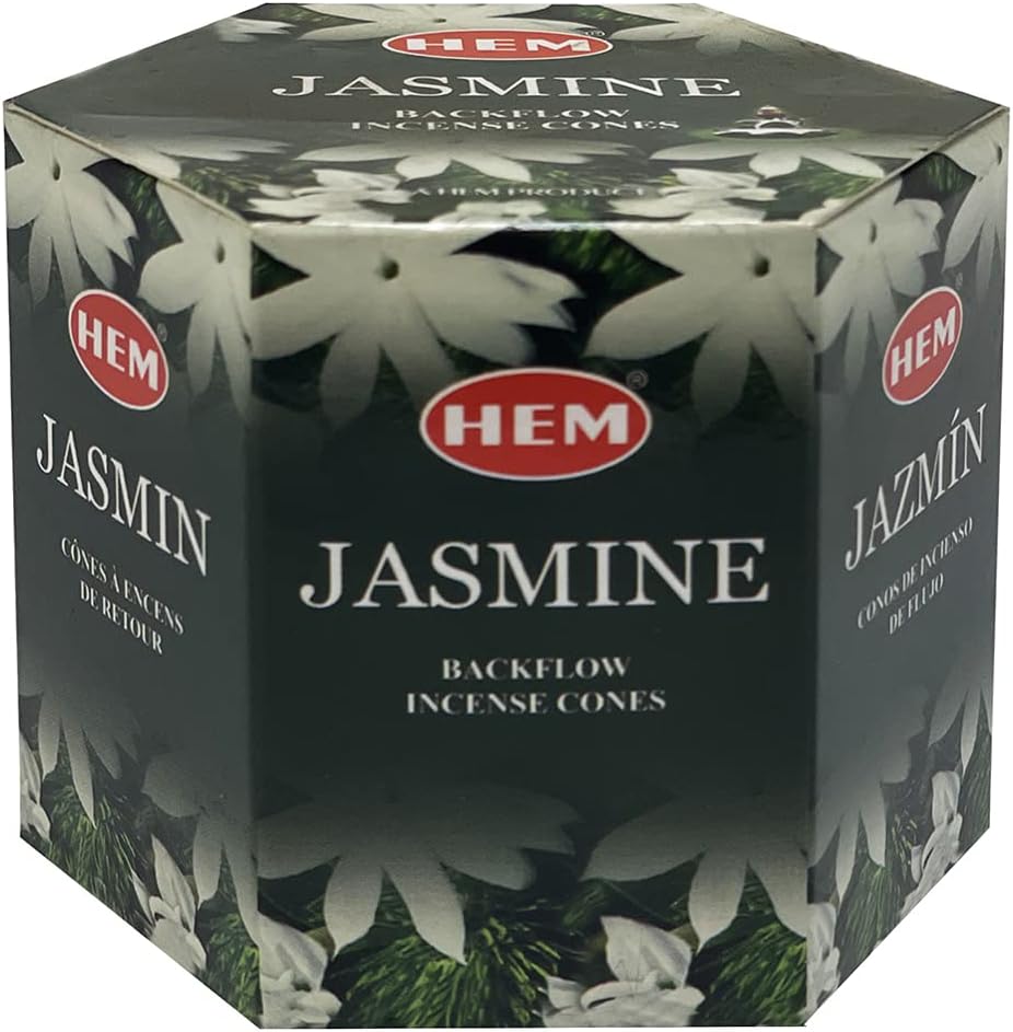 Hem Jasmine Backflow Incense Cones - 40 Waterfall Cones Pack