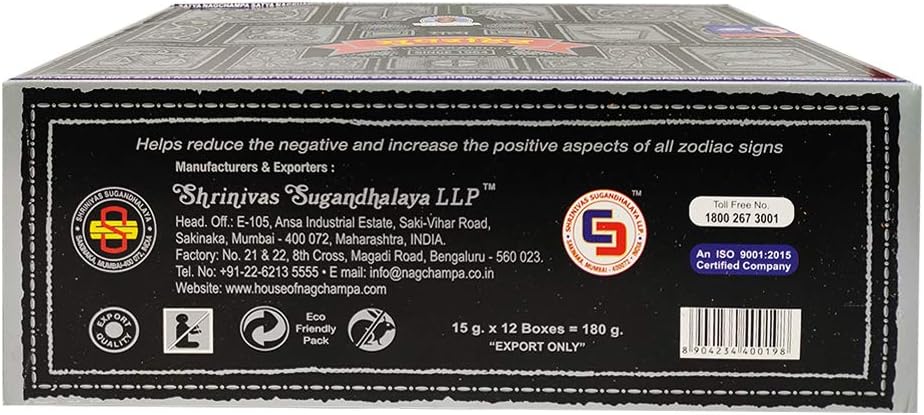 Satya Super Hit Incense Sticks - 12 Packs of 15g Agarbatti - Total Approx 180 Spiritual Sticks