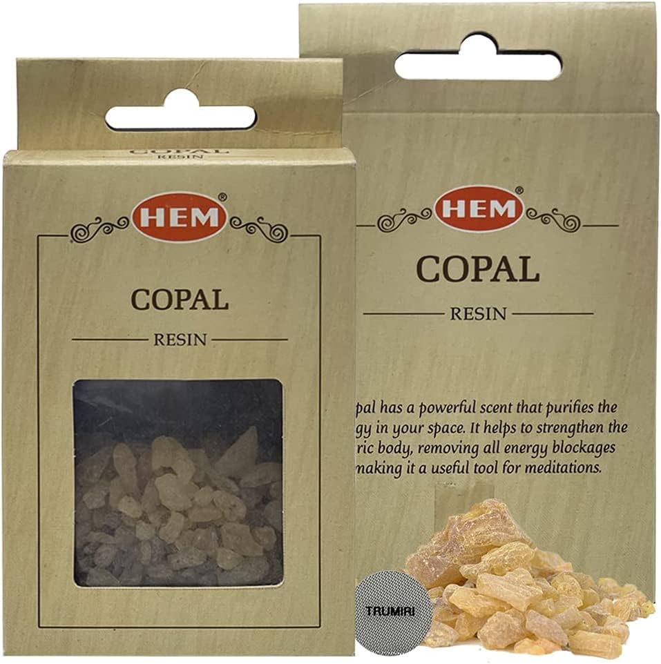 Hem Copal Incense Resin Natural Tree Sap Gum for Spiritual Rituals and Smudging - 30g Pack