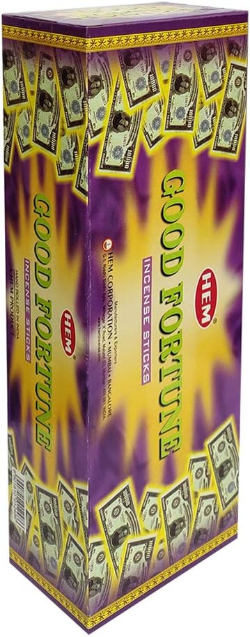 Hem Good Fortune Incense Sticks - 120 Sticks Pack - Incienso Agarbatti Sahumerio