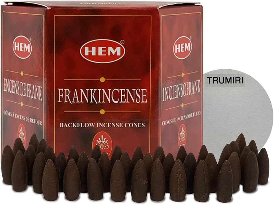 Hem Frankincense Backflow Incense Cones - 40 Waterfall Cones Pack