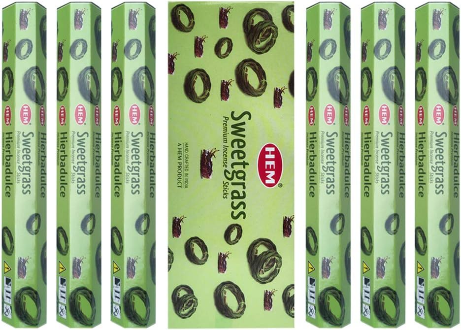 Hem Sweetgrass Incense Sticks - 120 Sticks Pack - Incienso Agarbatti Sahumerio