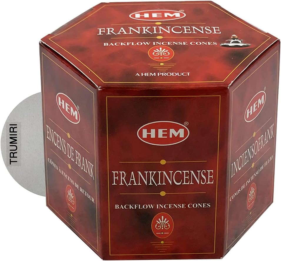 Hem Frankincense Backflow Incense Cones - 40 Waterfall Cones Pack