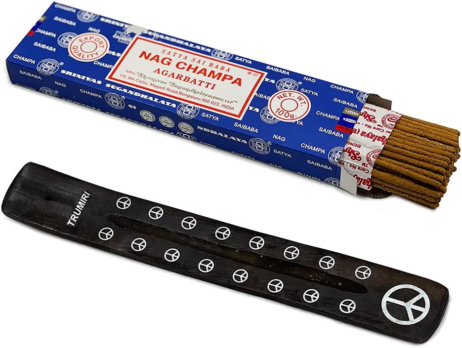 Satya Nag Champa Incense Sticks - 1 Pack of 100g Nagchampa - Total Approx 100 Indian Agarbatti Spiritual Sticks