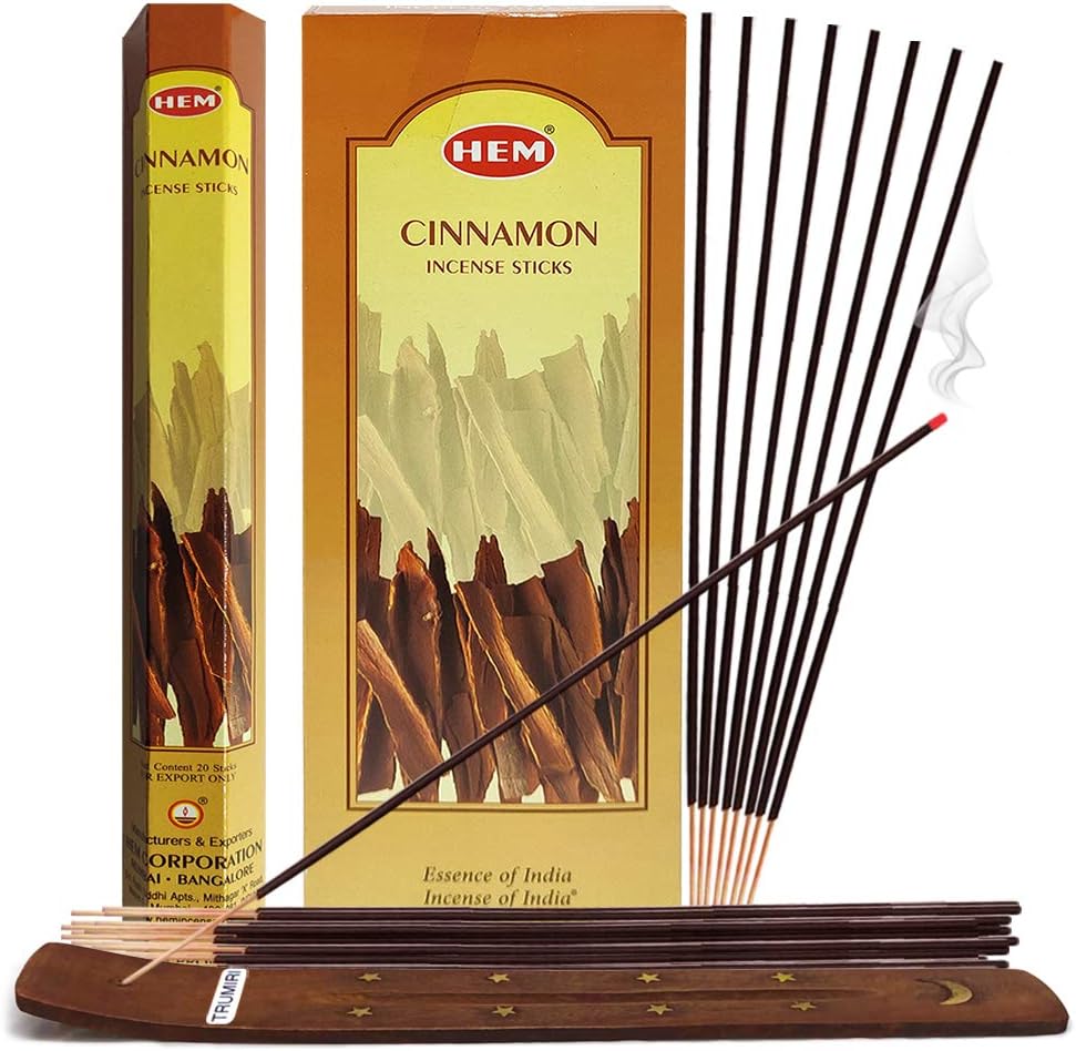 Hem Cinnamon Incense Sticks - 120 Sticks Pack - Incienso Agarbatti Sahumerio