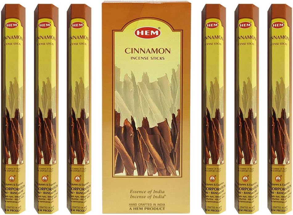 Hem Cinnamon Incense Sticks - 120 Sticks Pack - Incienso Agarbatti Sahumerio