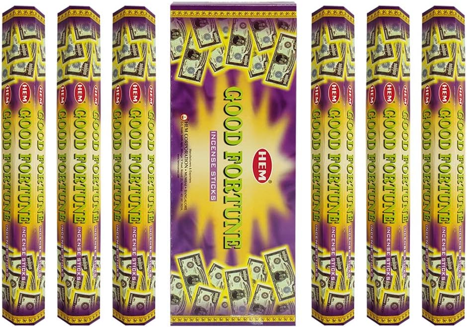 Hem Good Fortune Incense Sticks - 120 Sticks Pack - Incienso Agarbatti Sahumerio