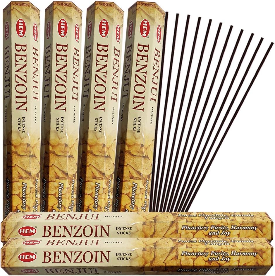 Hem Benzoin Incense Sticks - 120 Sticks Pack - Incienso Agarbatti Sahumerio