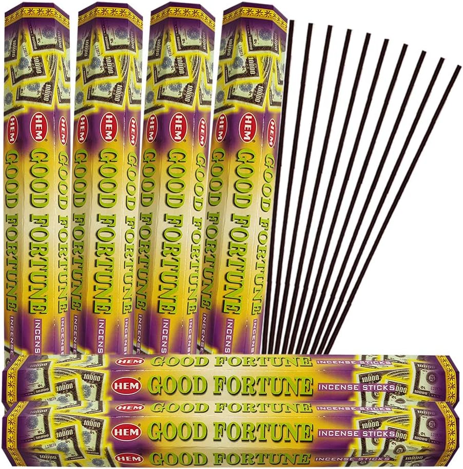 Hem Good Fortune Incense Sticks - 120 Sticks Pack - Incienso Agarbatti Sahumerio