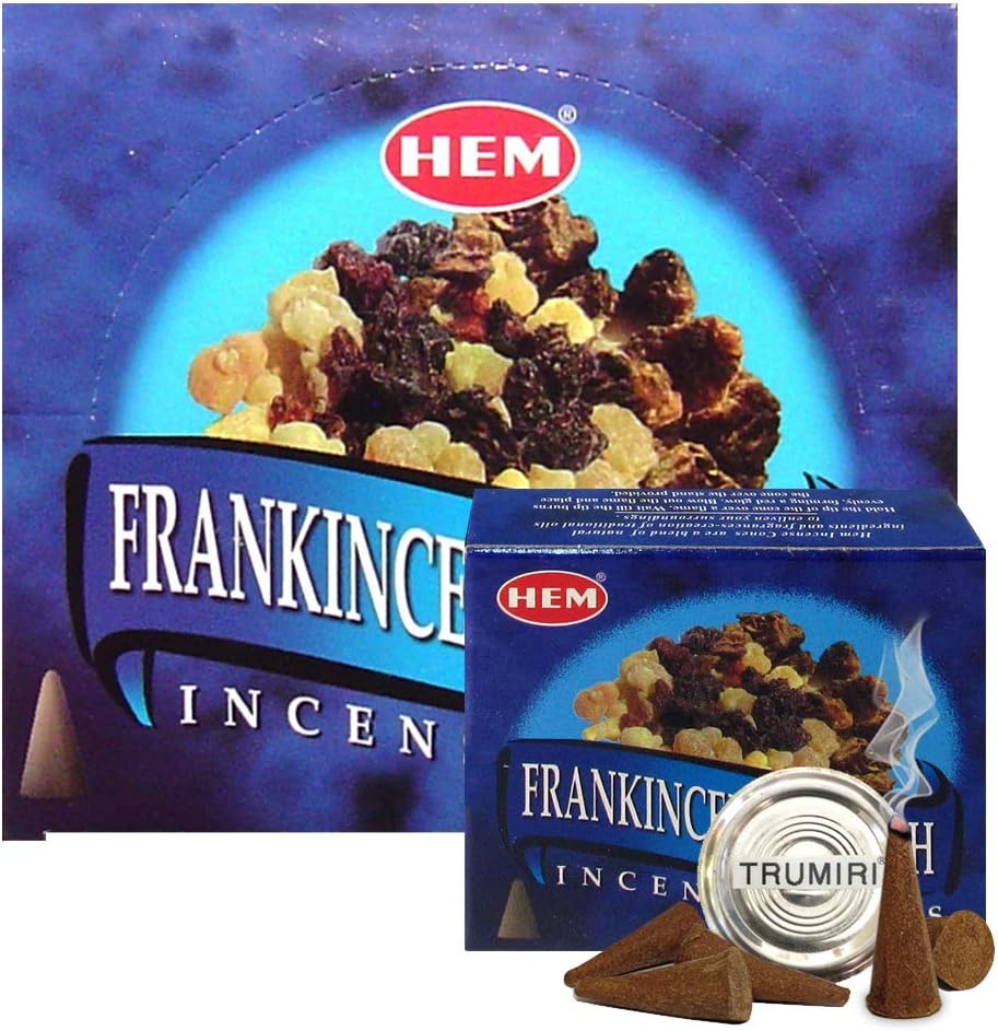 Hem Frankincense & Myrrh Incense Cones - 120 Dhoop Cones Pack