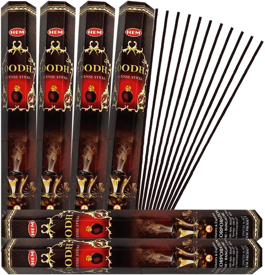 Hem Oud Incense Sticks - 120 Sticks Pack - Incienso Agarbatti Sahumerio