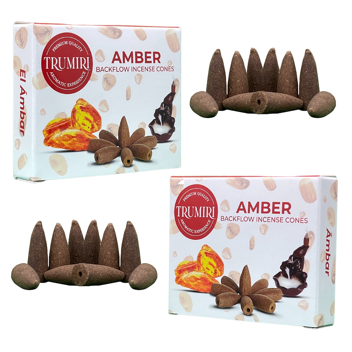 Trumiri Backflow Incense Cones Twin Packs - 2 Packs of 10 Cones - Total 20 Backflow Cones