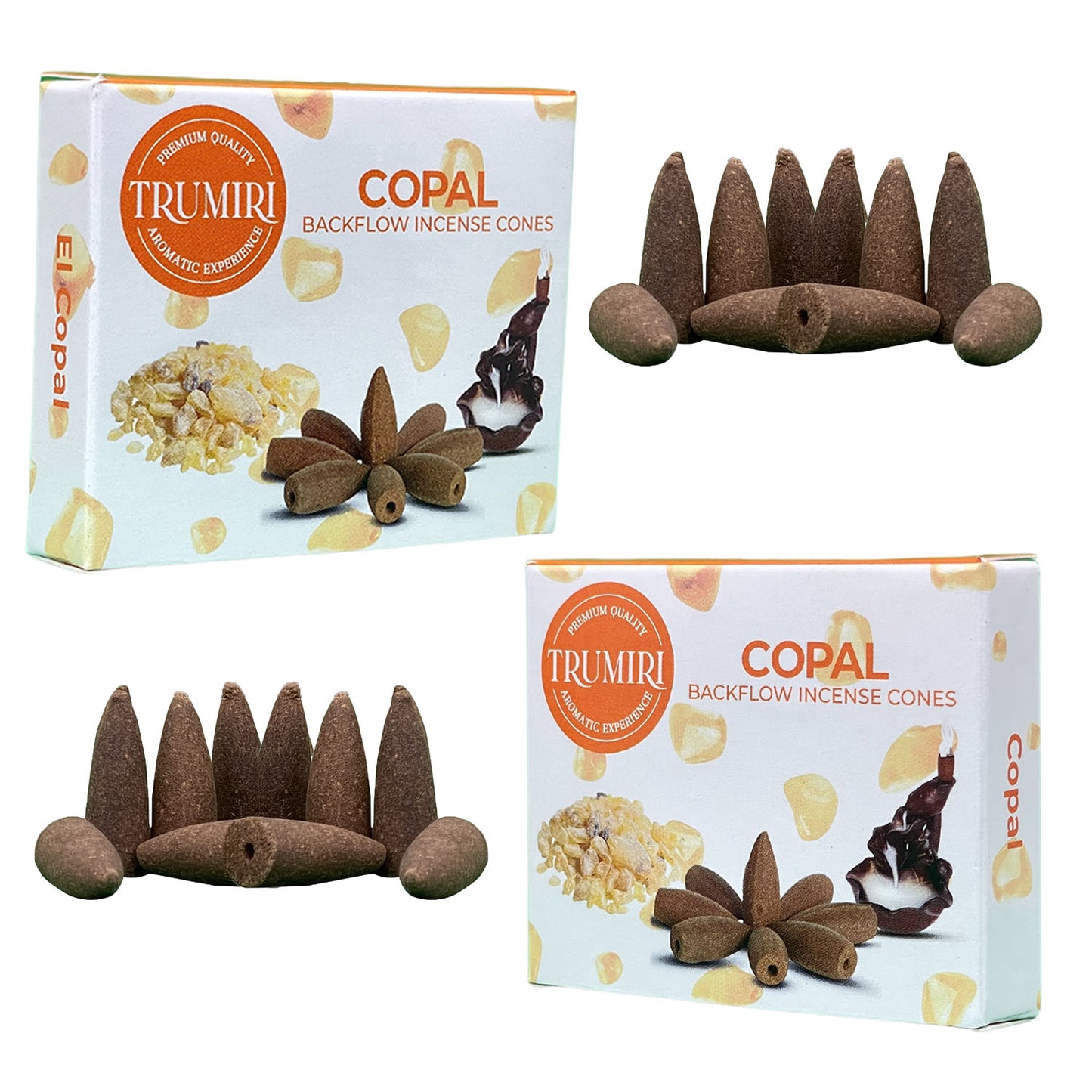 Trumiri Backflow Incense Cones Twin Packs - 2 Packs of 10 Cones - Total 20 Backflow Cones