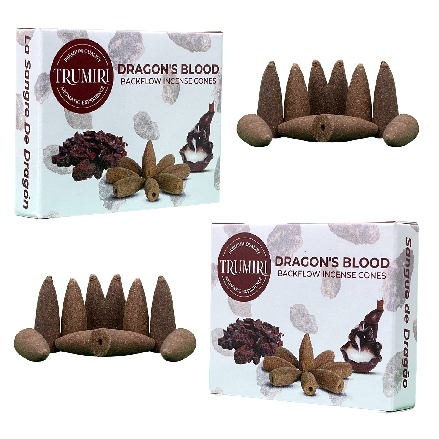 Trumiri Backflow Incense Cones Twin Packs - 2 Packs of 10 Cones - Total 20 Backflow Cones