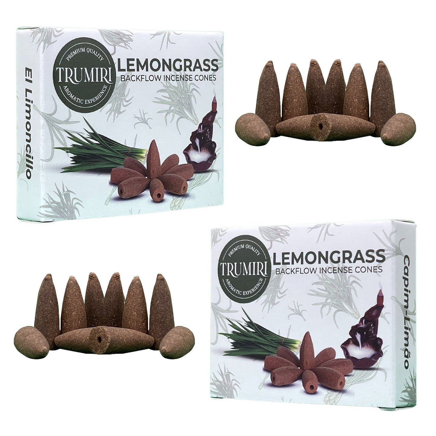 Trumiri Backflow Incense Cones Twin Packs - 2 Packs of 10 Cones - Total 20 Backflow Cones