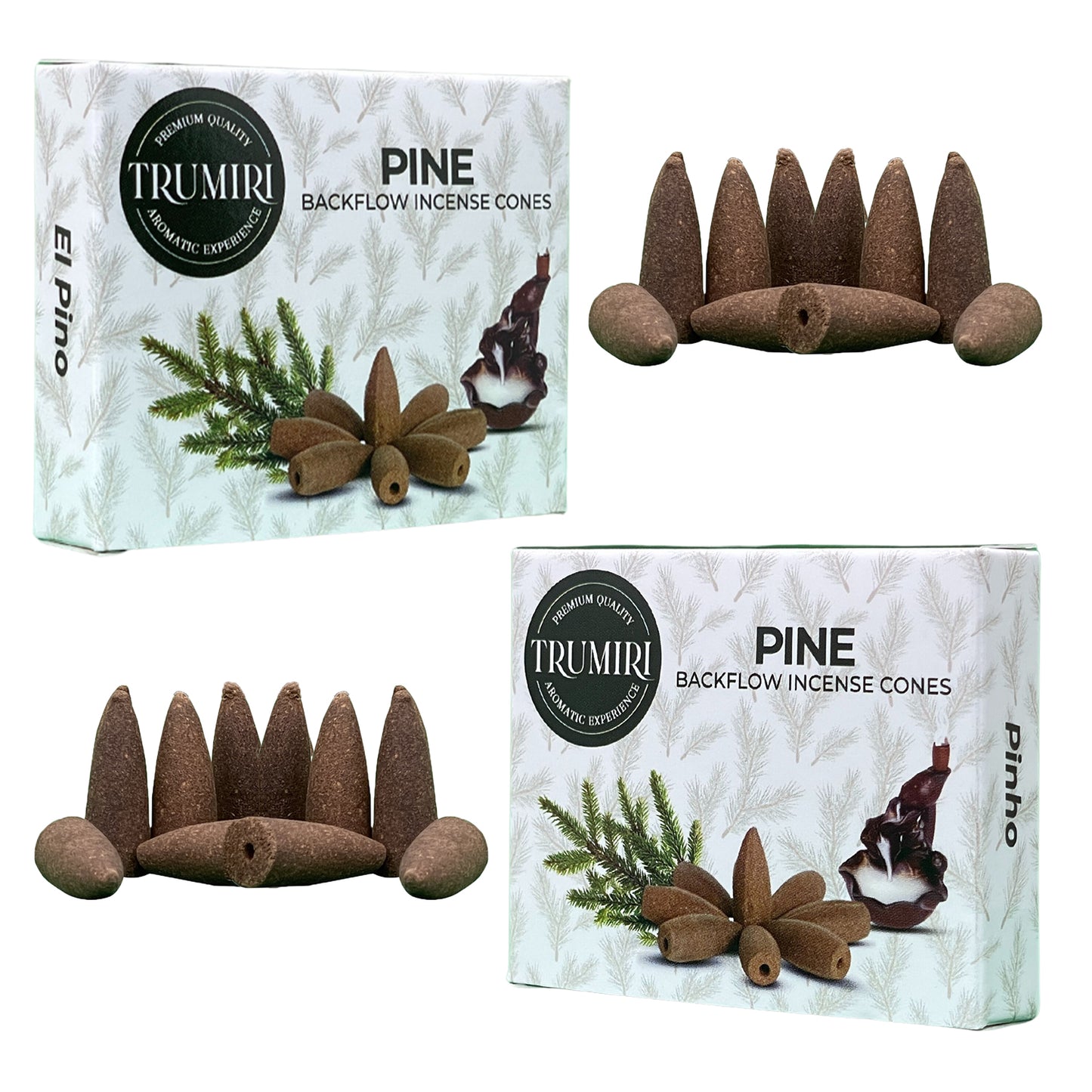 Trumiri Backflow Incense Cones Twin Packs - 2 Packs of 10 Cones - Total 20 Backflow Cones