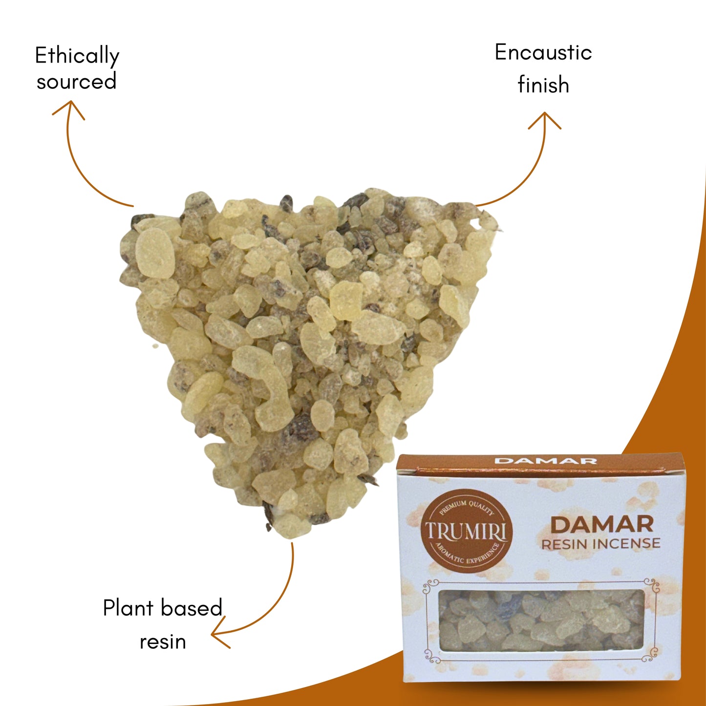 Damar Resin aka White Copal Incense Natural Tree Gum Sap for Spiritual Rituals Smudging - 30g Pack