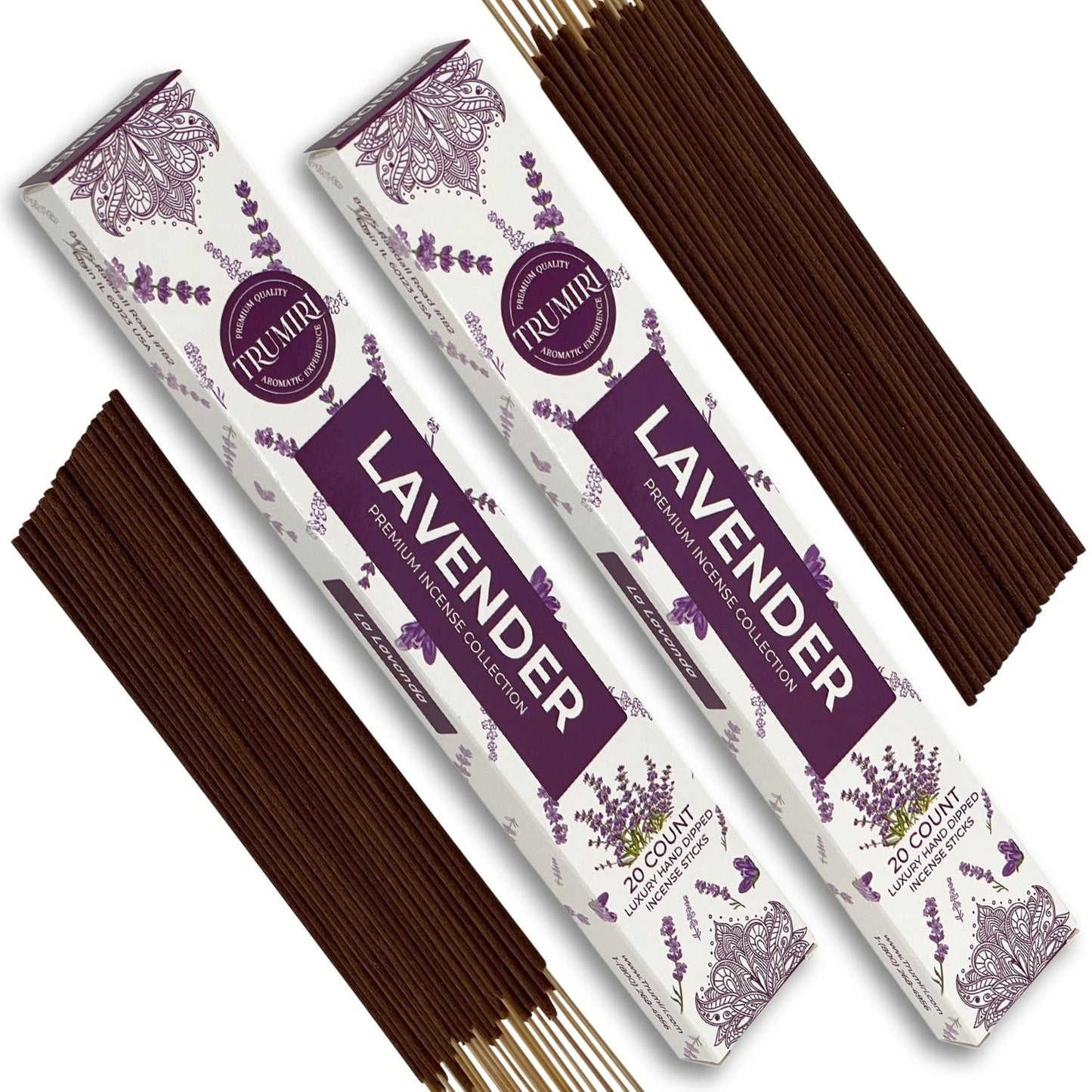 Trumiri Incense Sticks Twin Packs - 2 Packs of 20 Sticks - Total 40 Incense Sticks