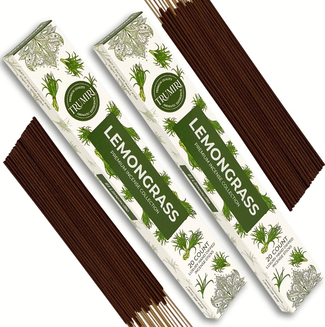 Trumiri Incense Sticks Twin Packs - 2 Packs of 20 Sticks - Total 40 Incense Sticks