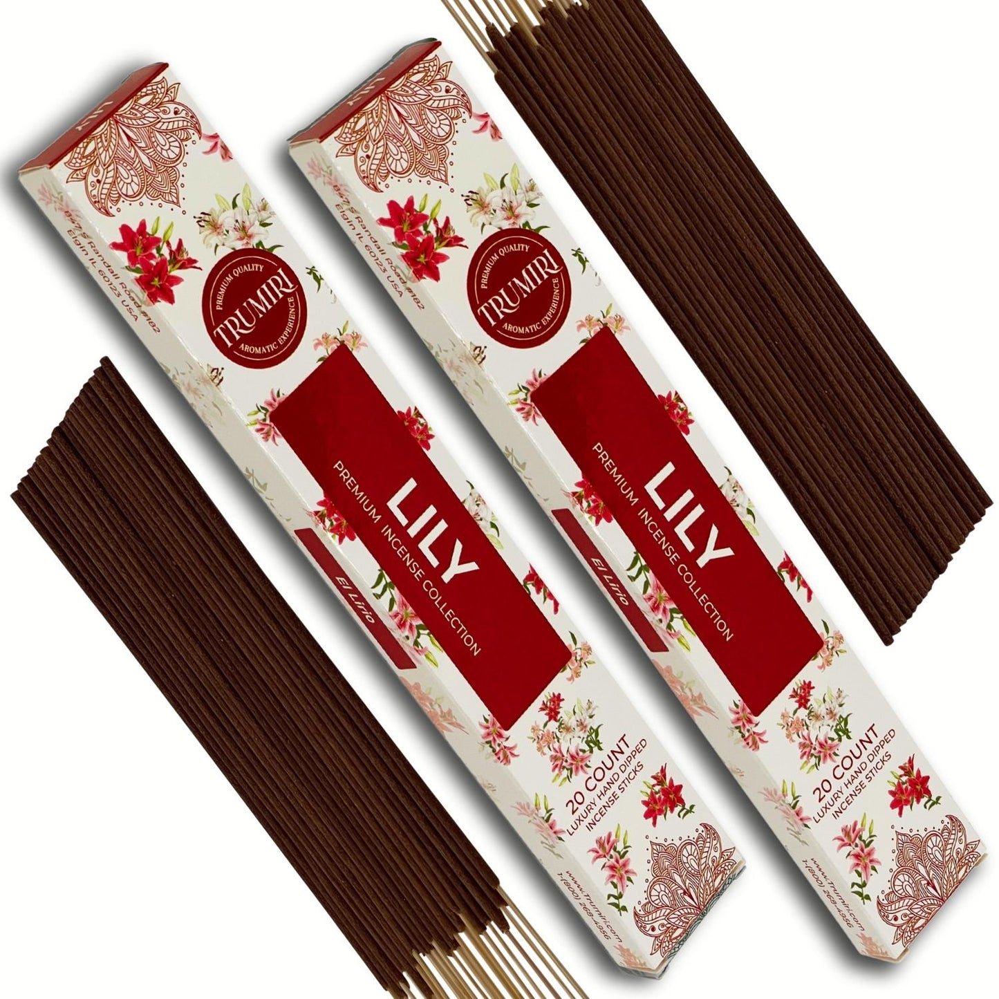 Trumiri Incense Sticks Twin Packs - 2 Packs of 20 Sticks - Total 40 Incense Sticks