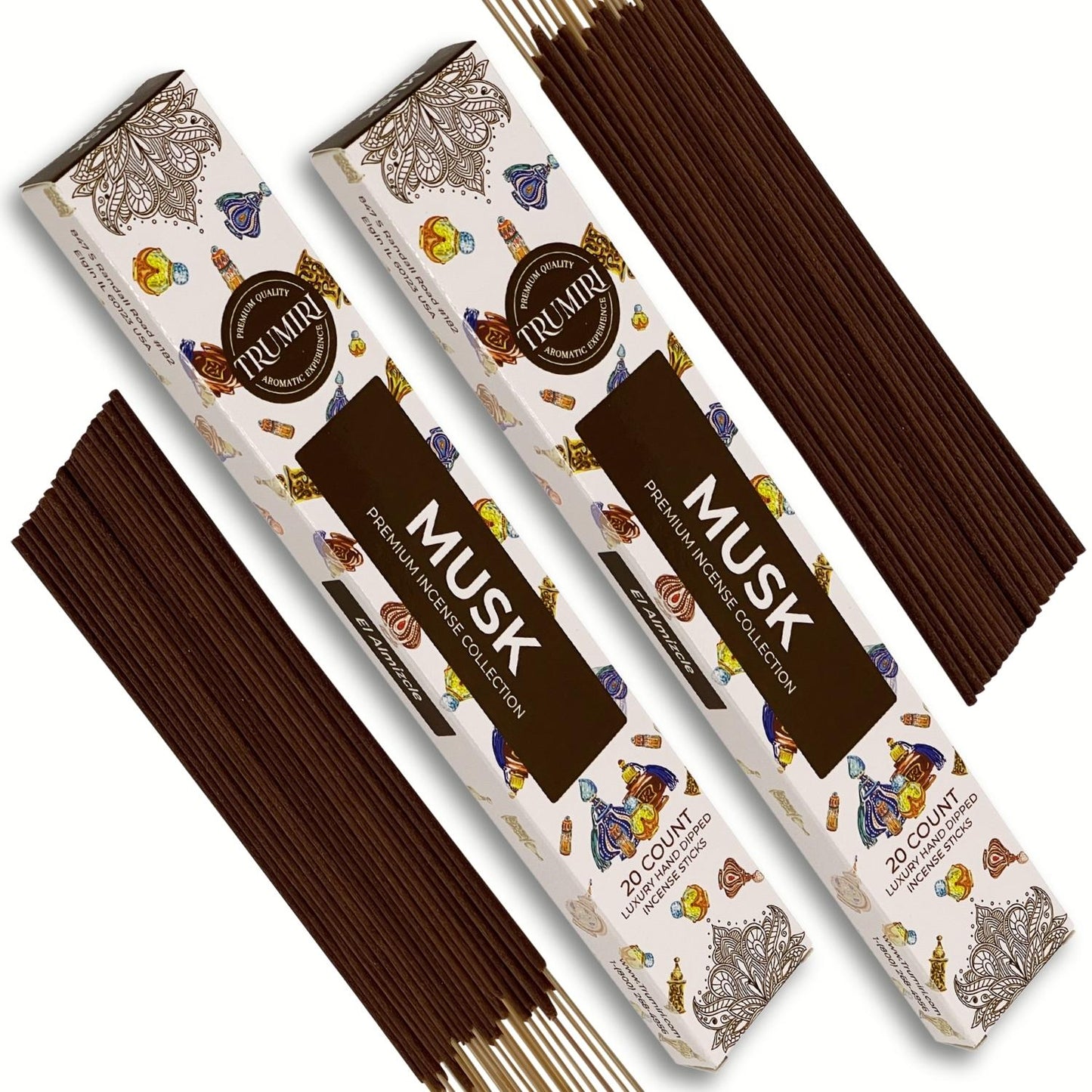 Trumiri Incense Sticks Twin Packs - 2 Packs of 20 Sticks - Total 40 Incense Sticks